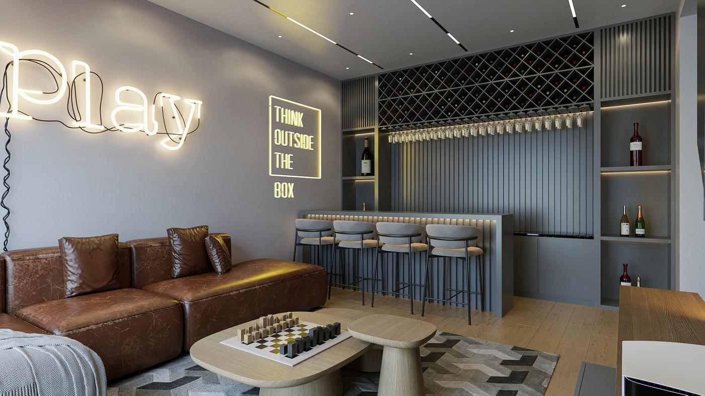 DAVID Villa Eğlence Odası Projesi